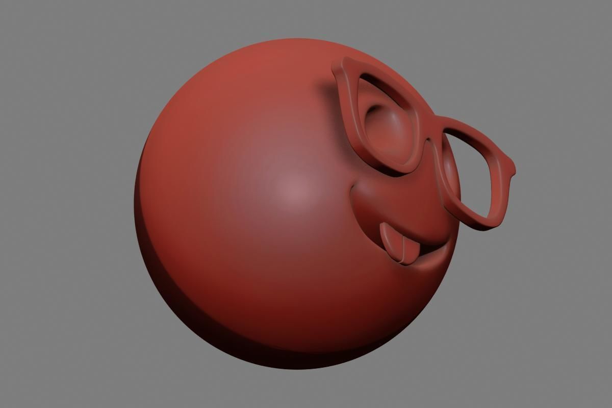 Emoji Nerd Face 3D model_34