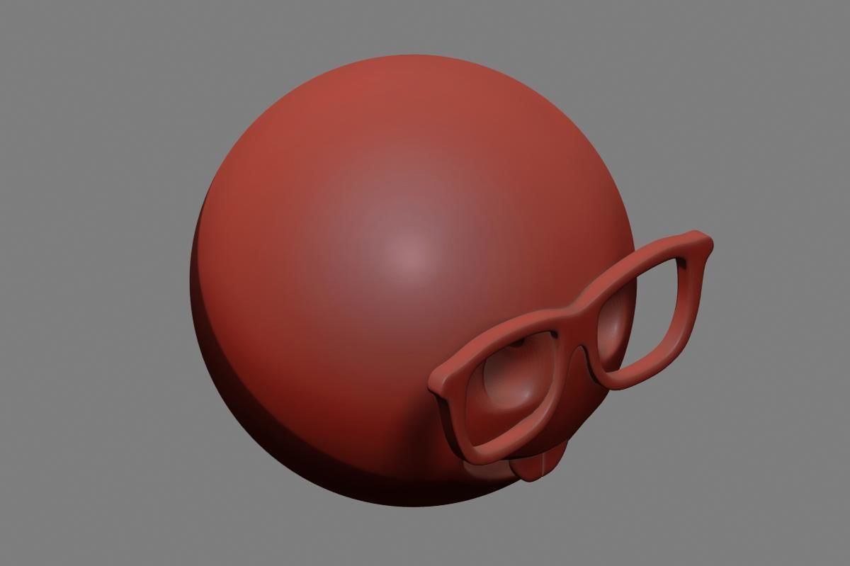 Emoji Nerd Face 3D model_38