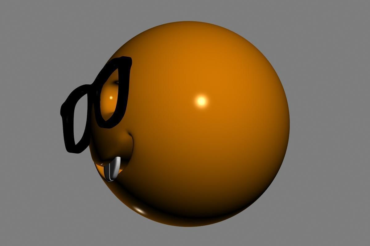 Emoji Nerd Face 3D model_7