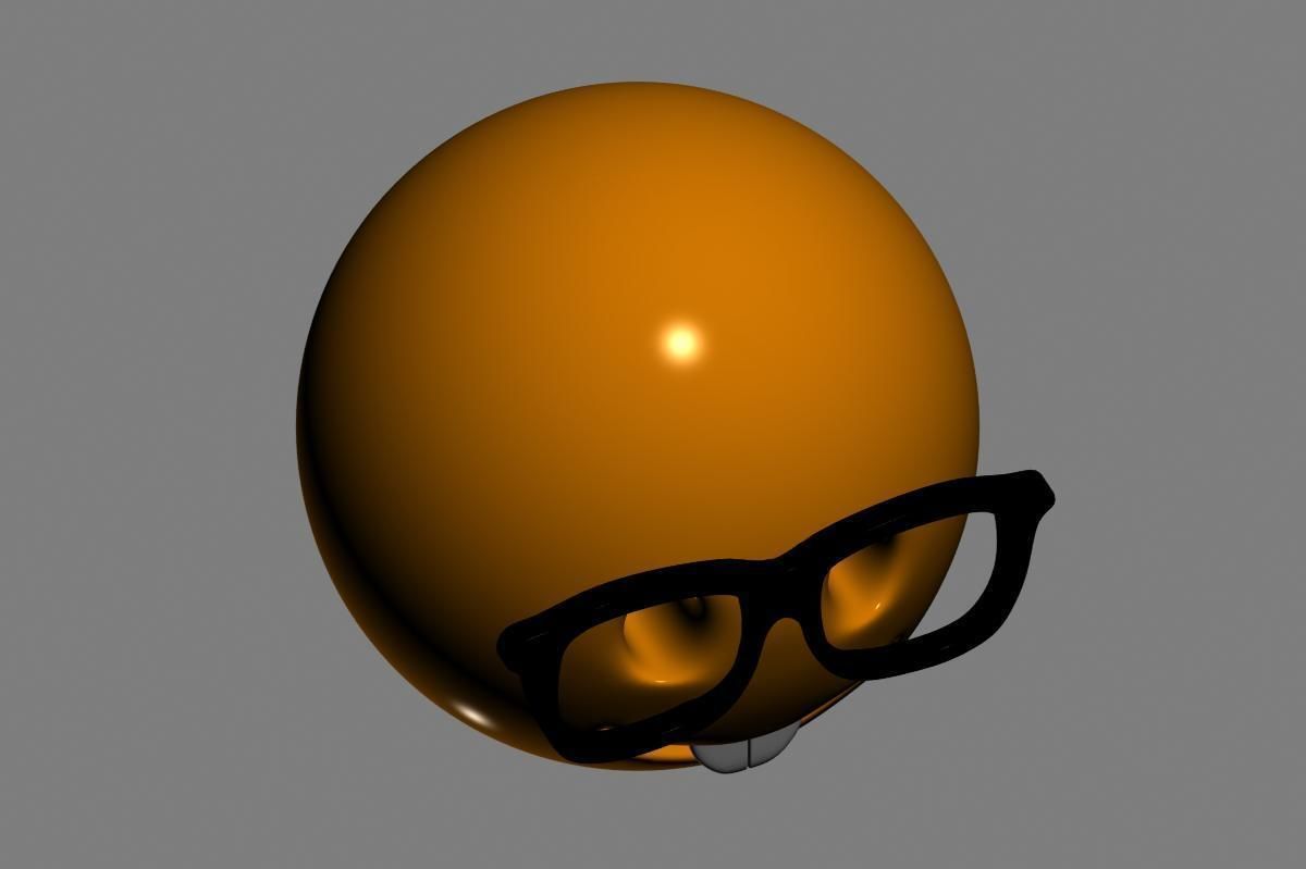 Emoji Nerd Face 3D model_18