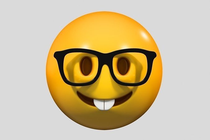 Emoji Nerd Face 3D model