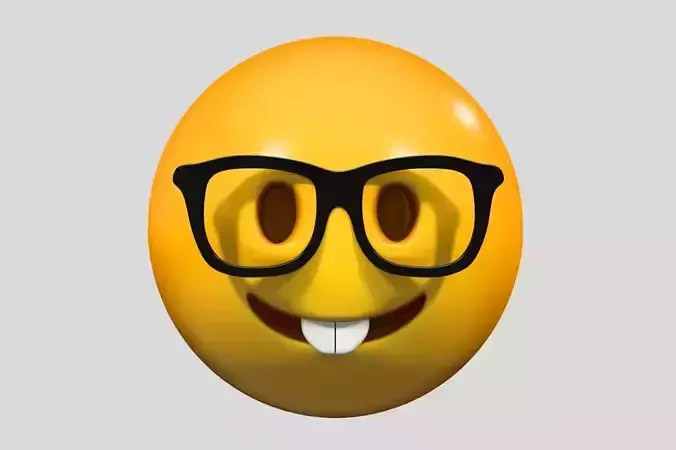 Emoji Nerd Face 3D model