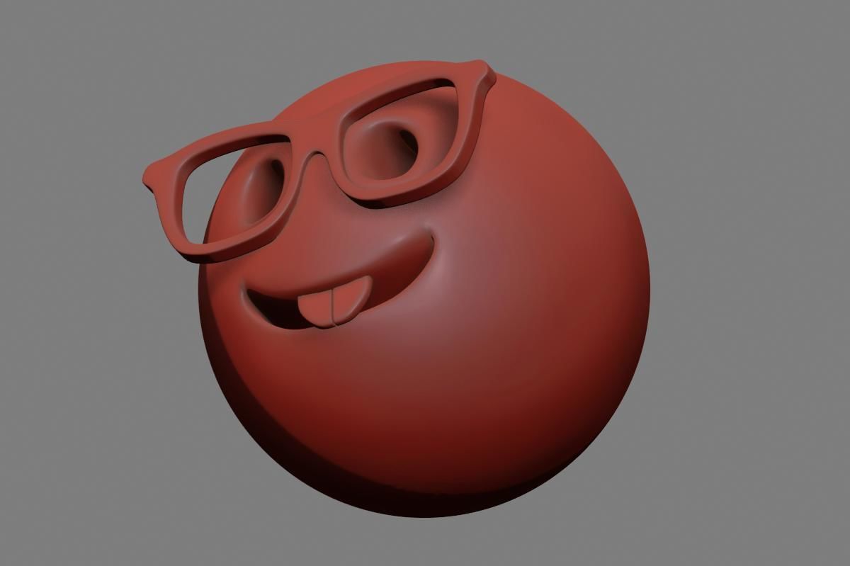 Emoji Nerd Face 3D model_30
