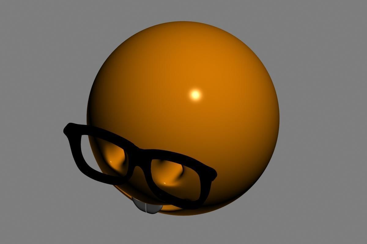 Emoji Nerd Face 3D model_20