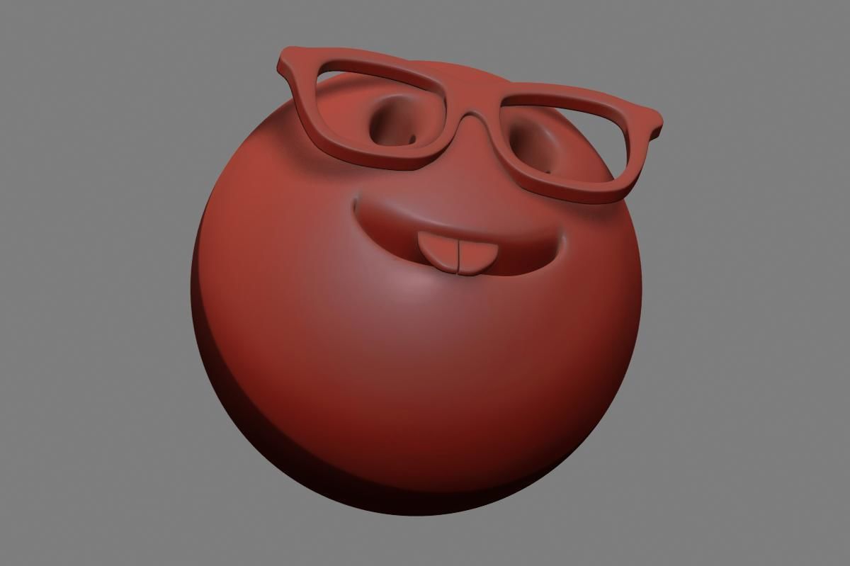 Emoji Nerd Face 3D model_32