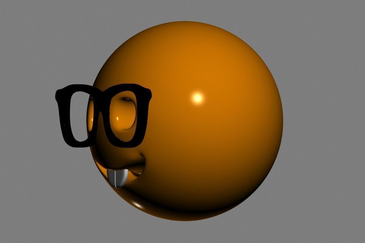 Emoji Nerd Face 3D model_5