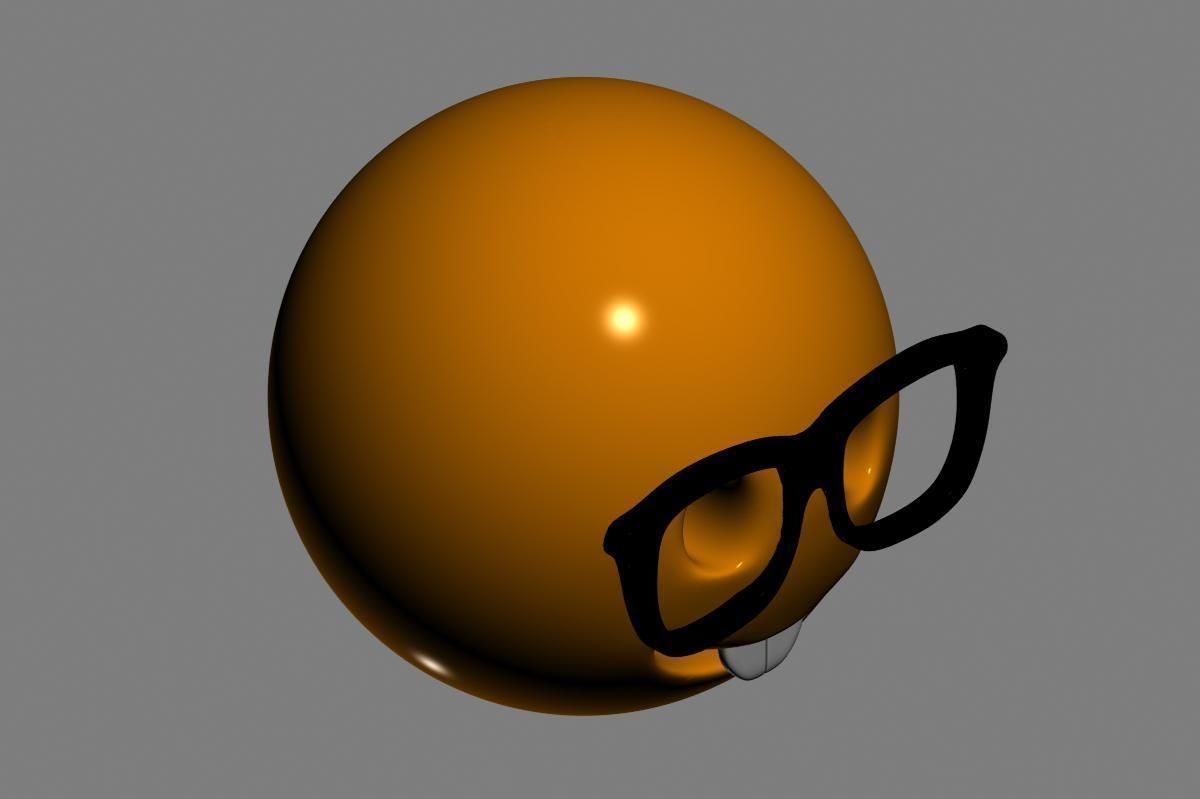 Emoji Nerd Face 3D model_17