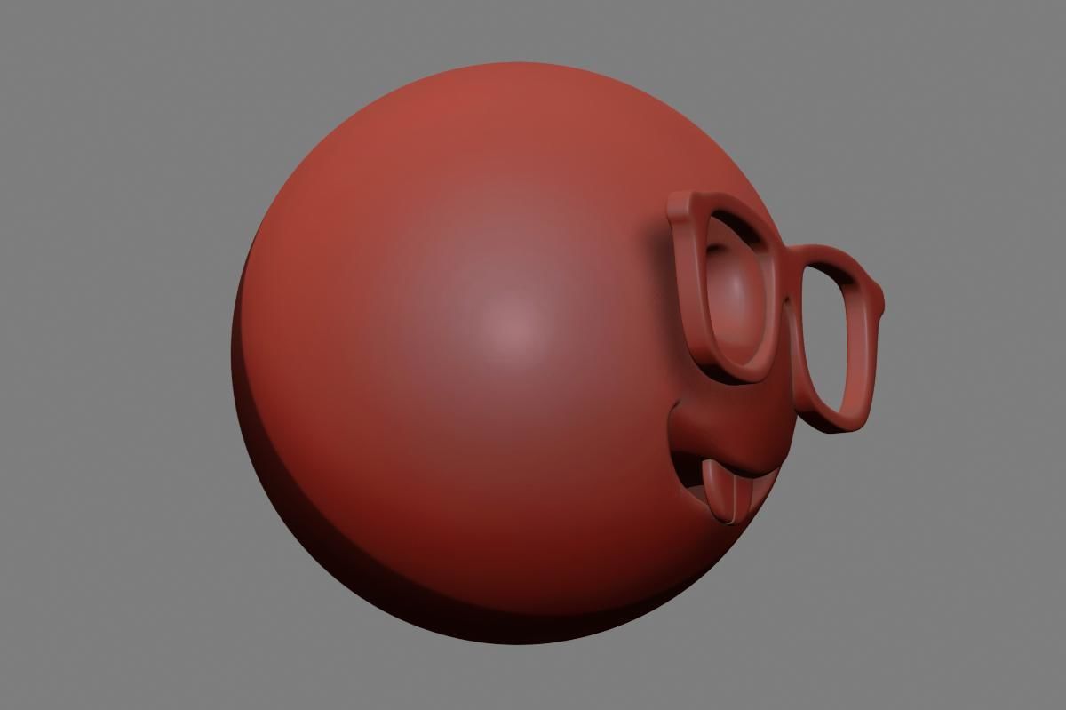 Emoji Nerd Face 3D model_35