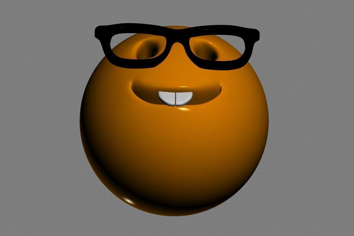 Emoji Nerd Face 3D model_21