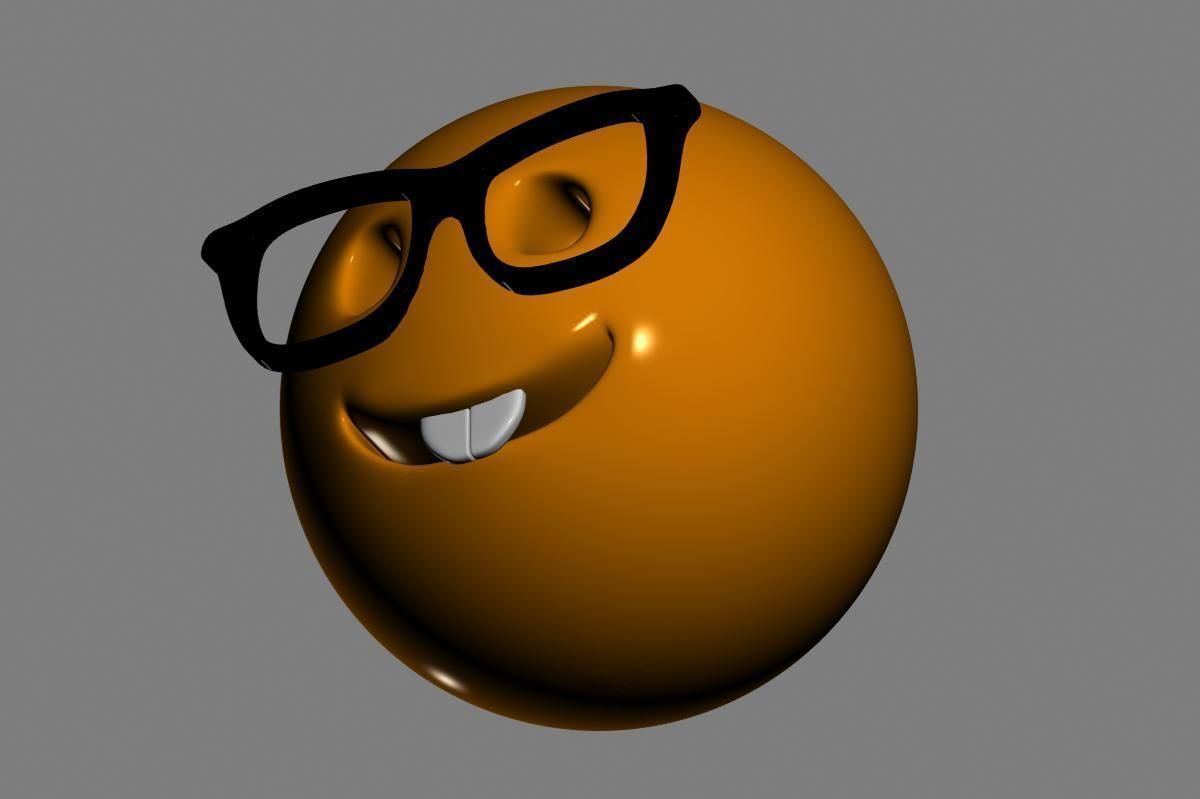 Emoji Nerd Face 3D model_9