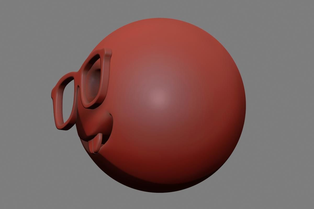 Emoji Nerd Face 3D model_28