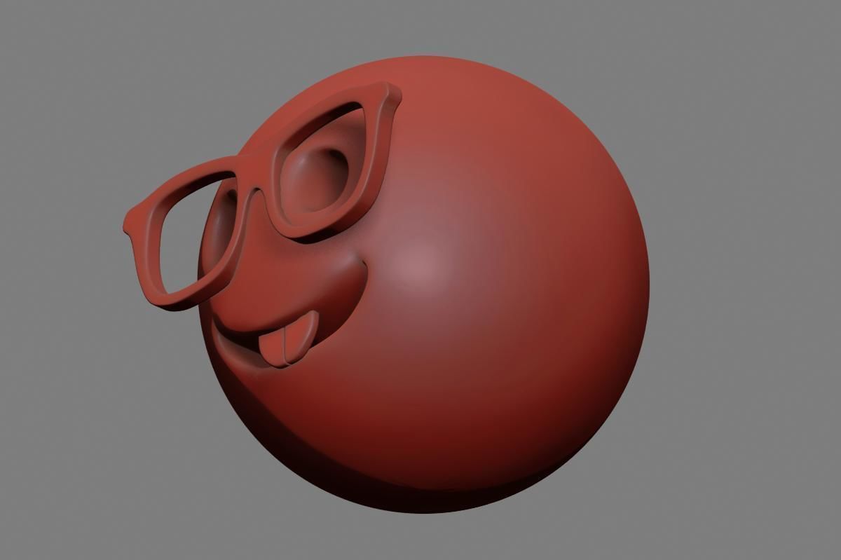 Emoji Nerd Face 3D model_29
