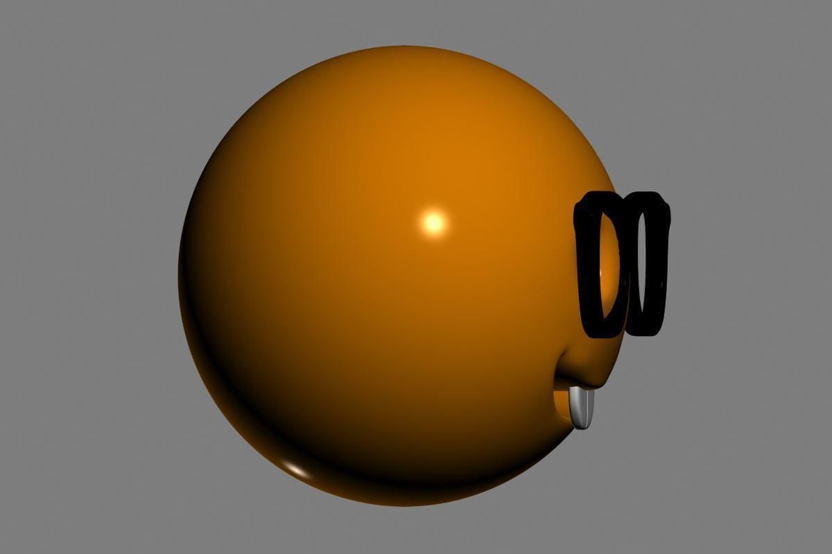 Emoji Nerd Face 3D model_15