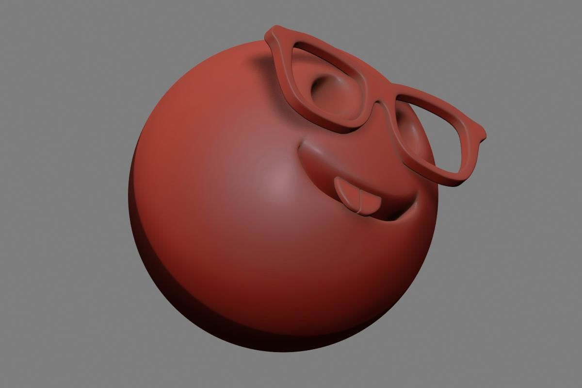 Emoji Nerd Face 3D model_33