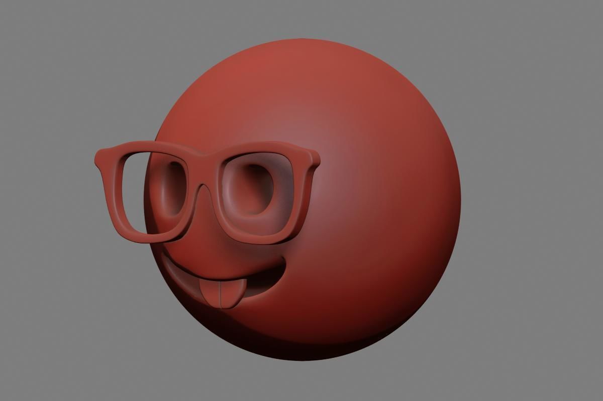Emoji Nerd Face 3D model_25