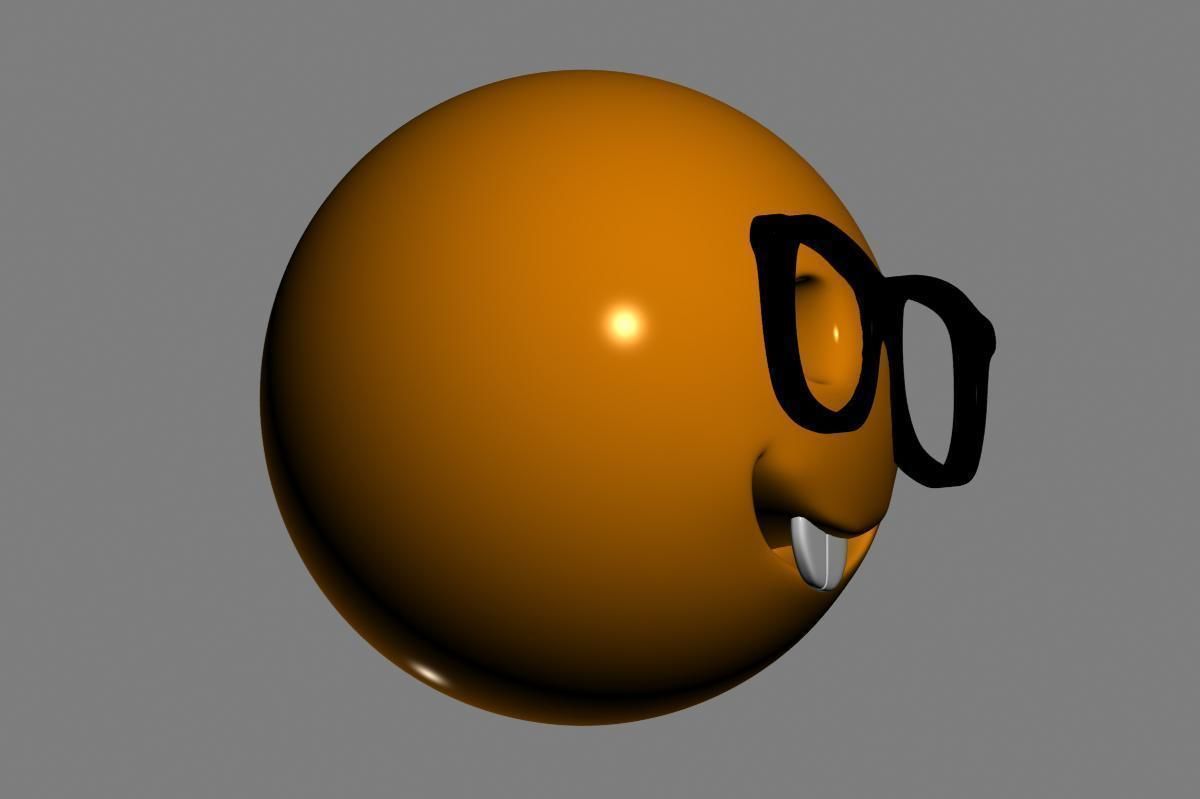 Emoji Nerd Face 3D model_14