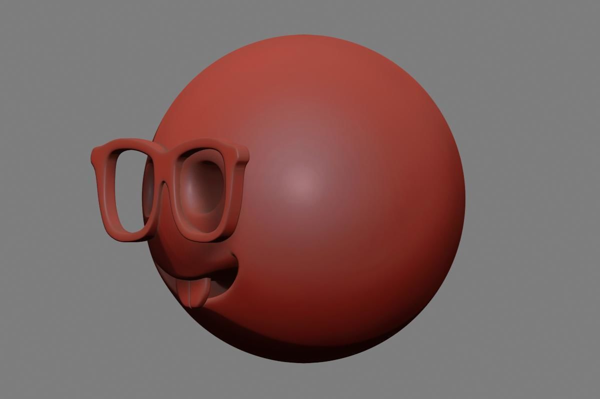 Emoji Nerd Face 3D model_26