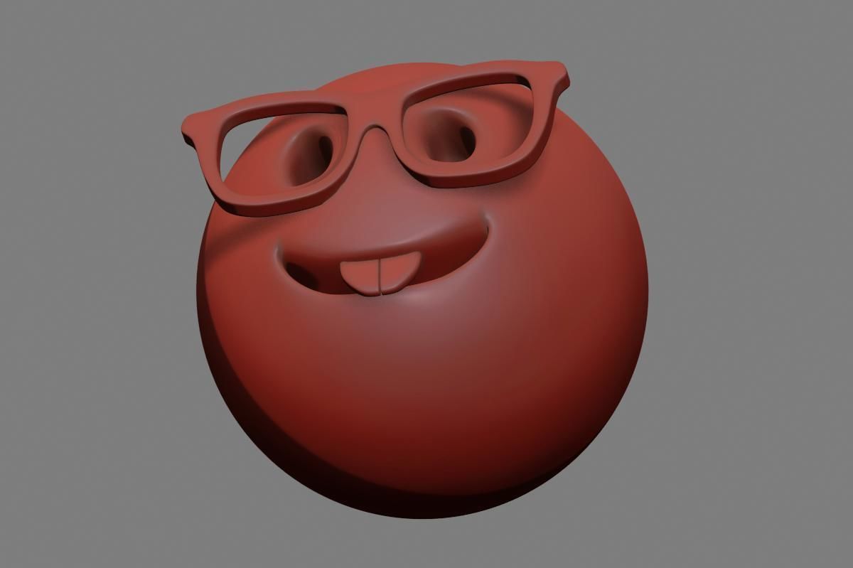Emoji Nerd Face 3D model_31