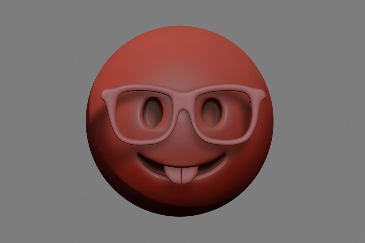 Emoji Nerd Face 3D model_43