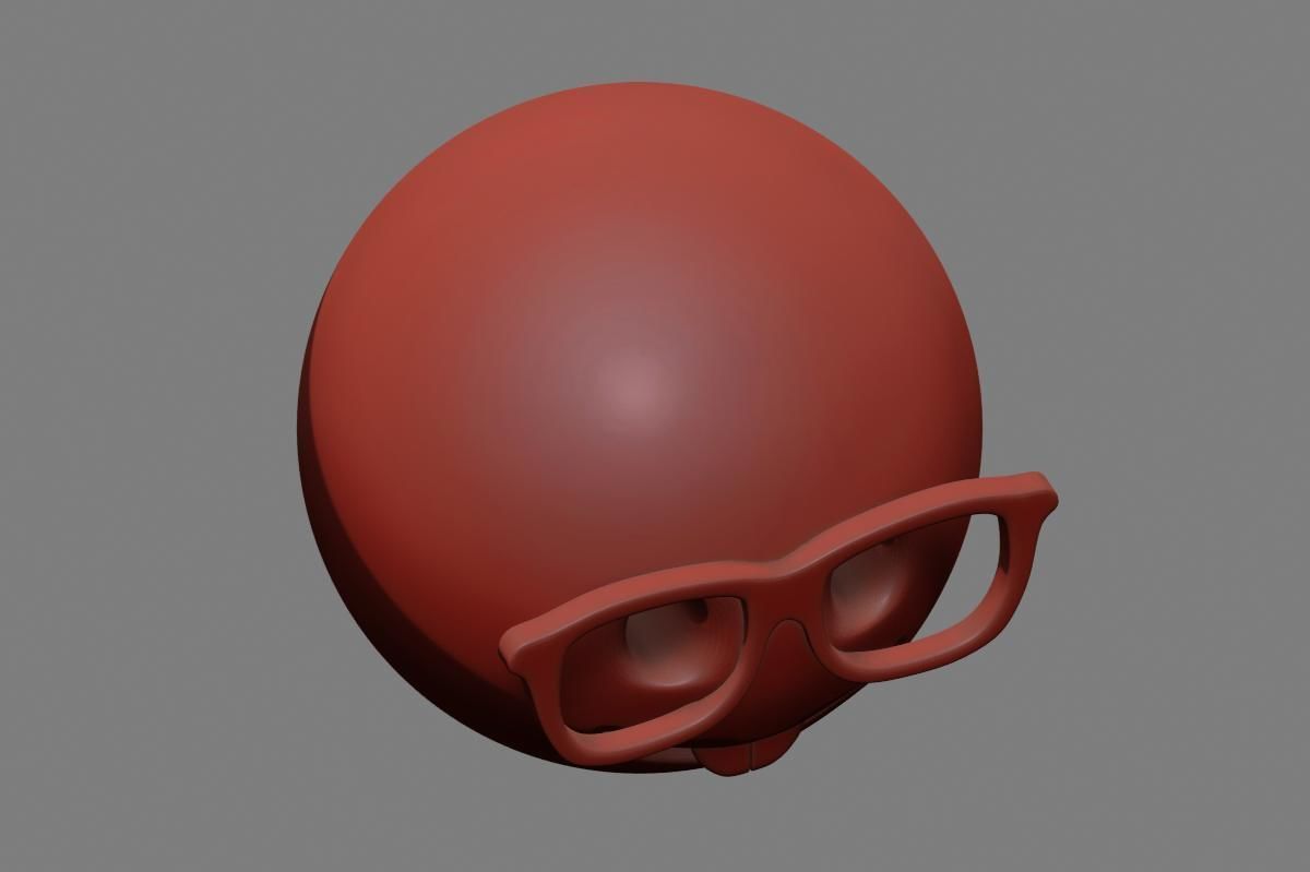 Emoji Nerd Face 3D model_39