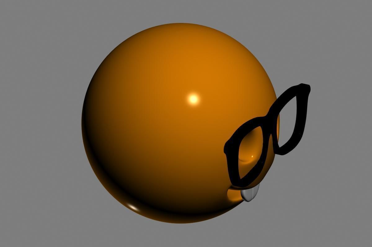 Emoji Nerd Face 3D model_16