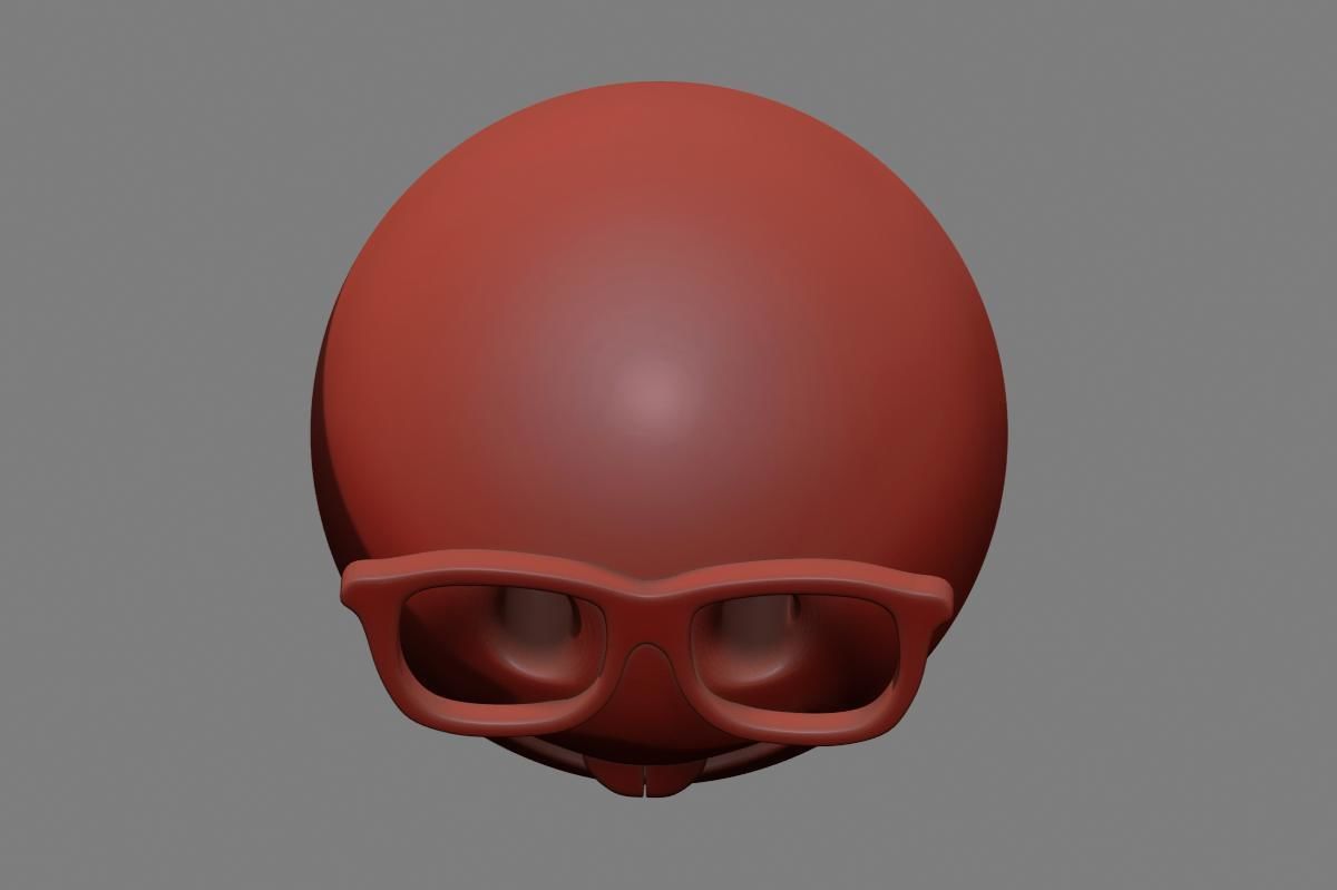 Emoji Nerd Face 3D model_40