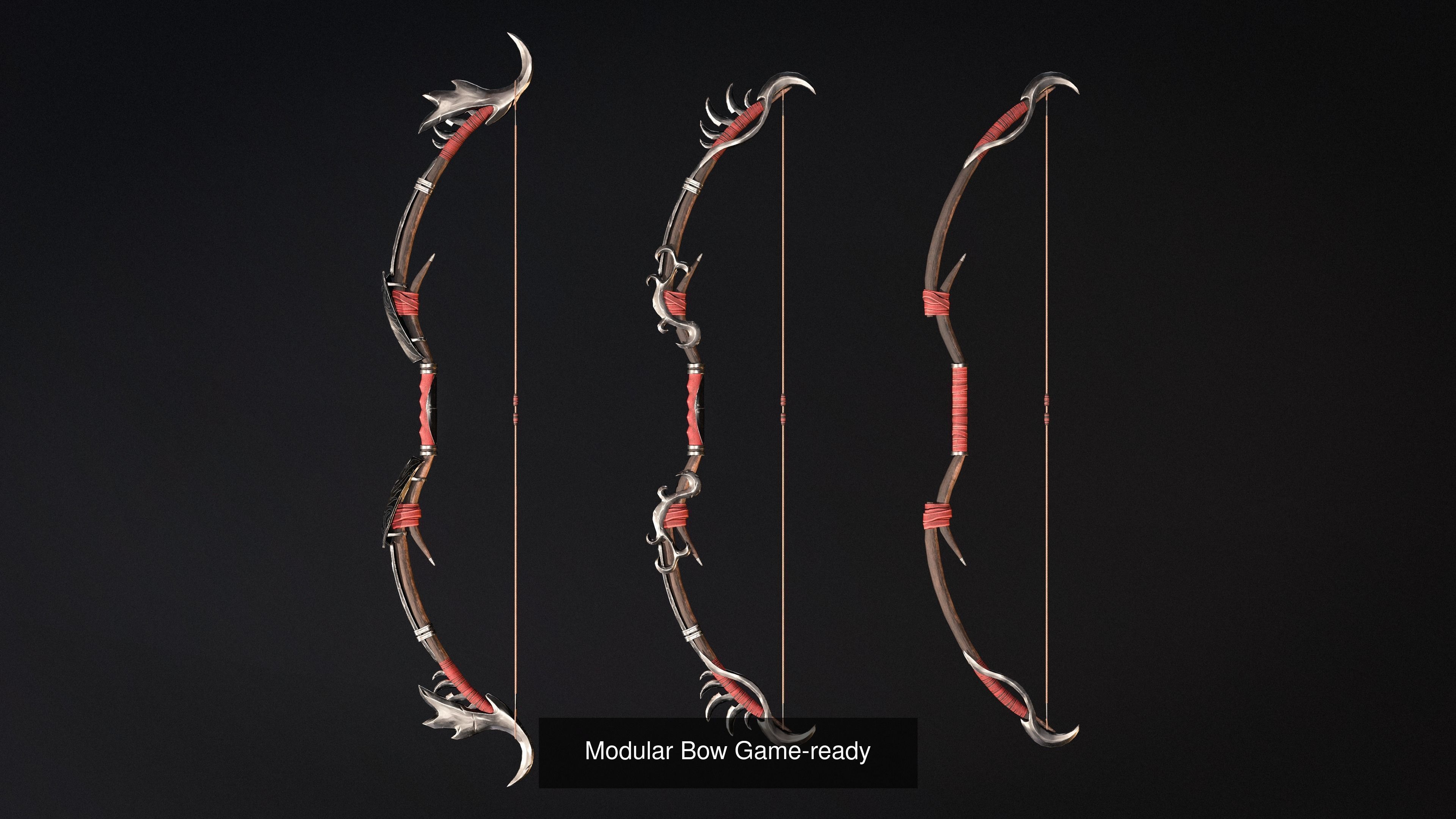 Medieval Stylized wearpons pack 3D Model Collection_8