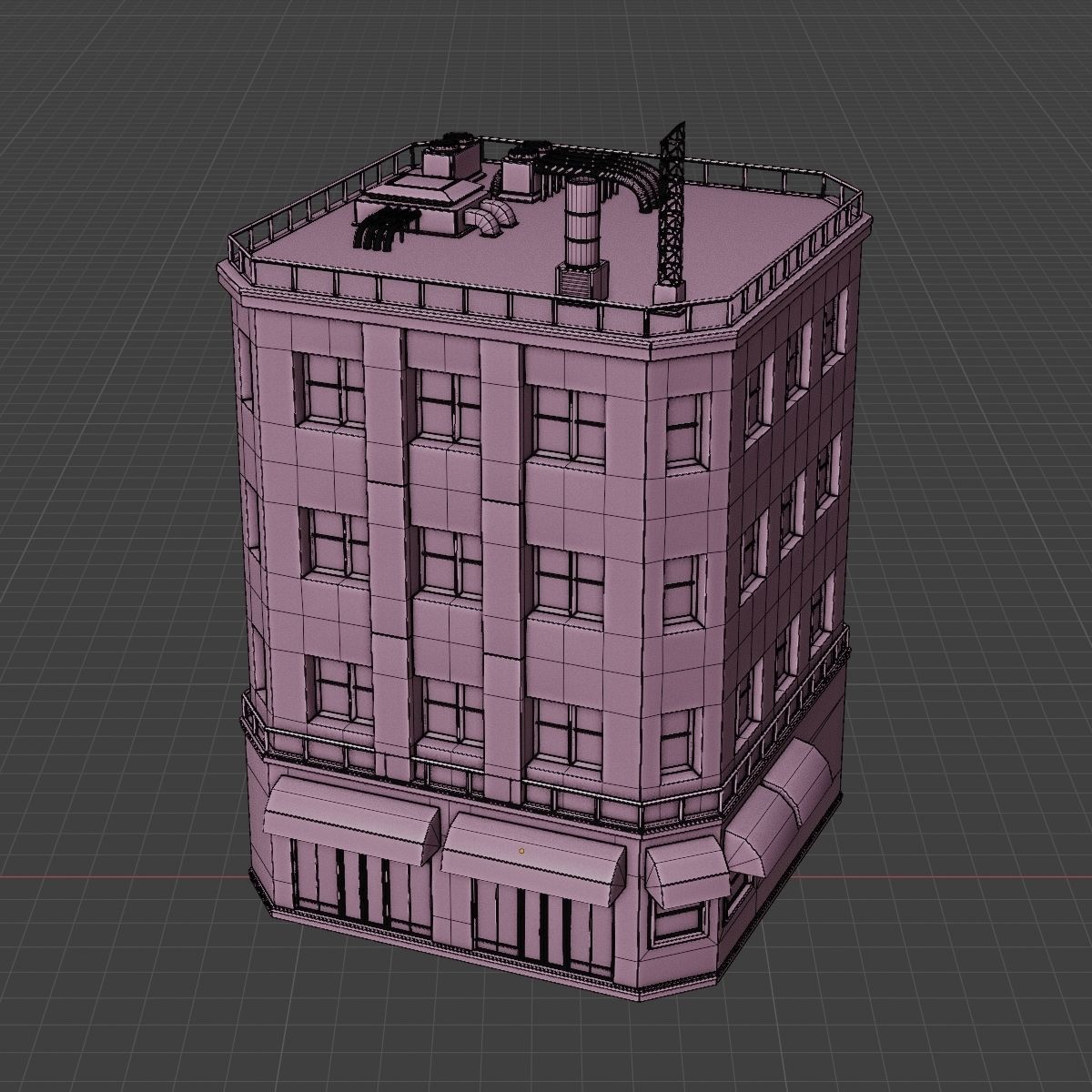 BUILDING URBAN AREA HONGKONG JAPAN CHINA ASIAN 07 Low-poly 3D model_9