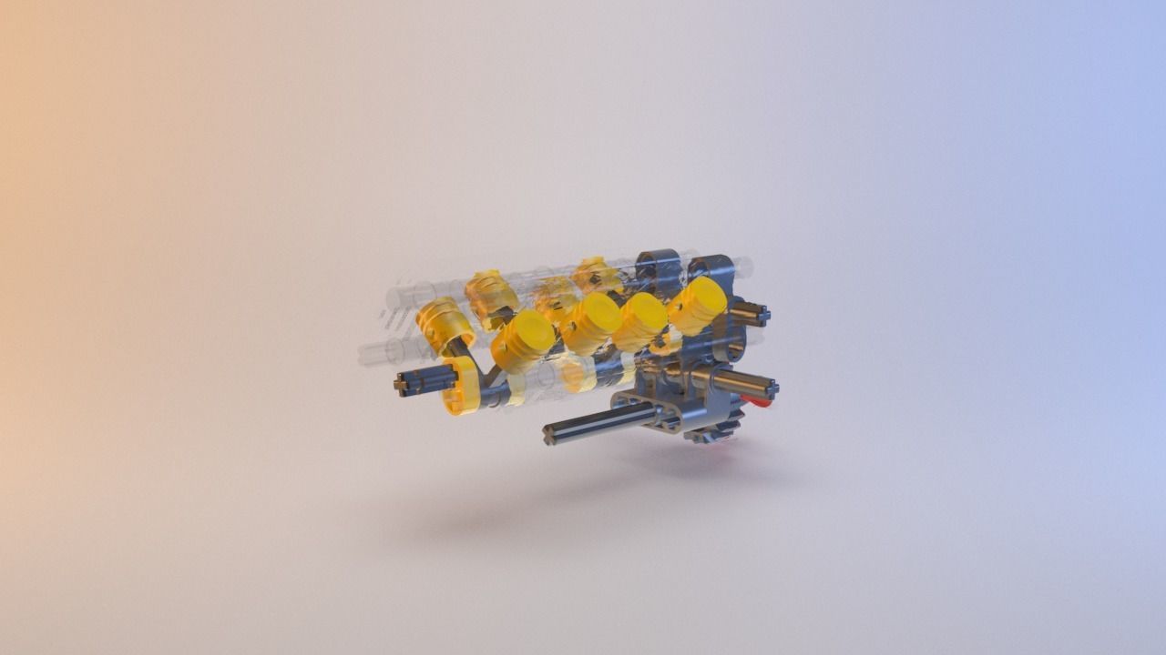 Lego - V8 Engine Low-poly 3D model_23