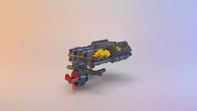 Lego - V8 Engine Low-poly 3D model