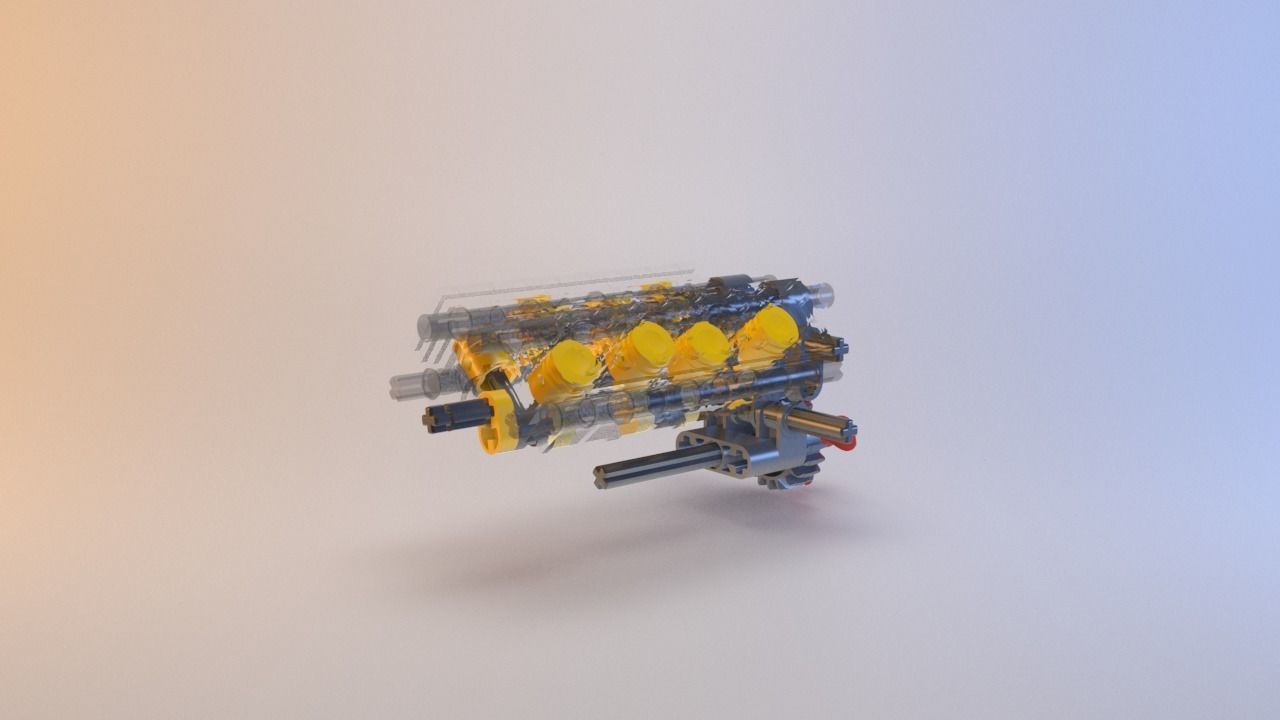 Lego - V8 Engine Low-poly 3D model_22