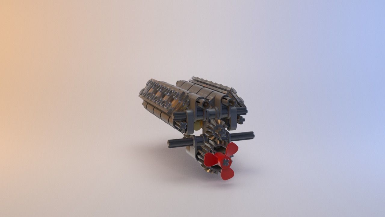 Lego - V8 Engine Low-poly 3D model_12