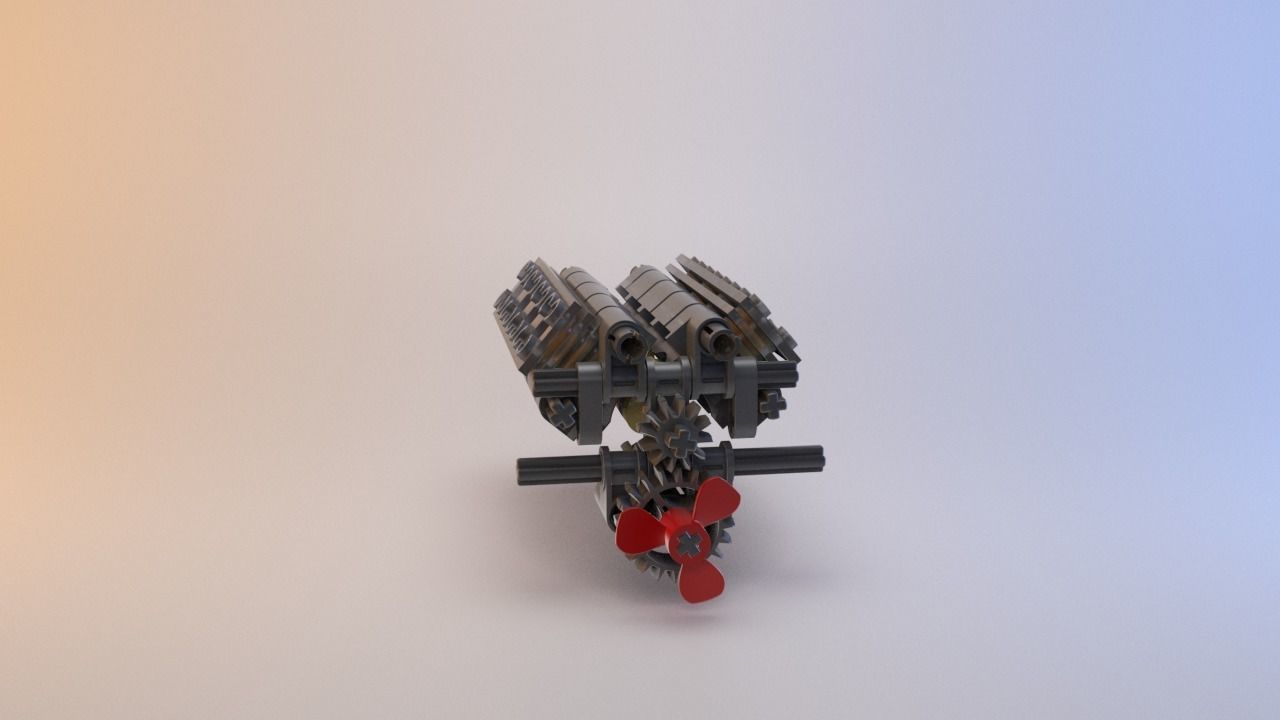 Lego - V8 Engine Low-poly 3D model_11