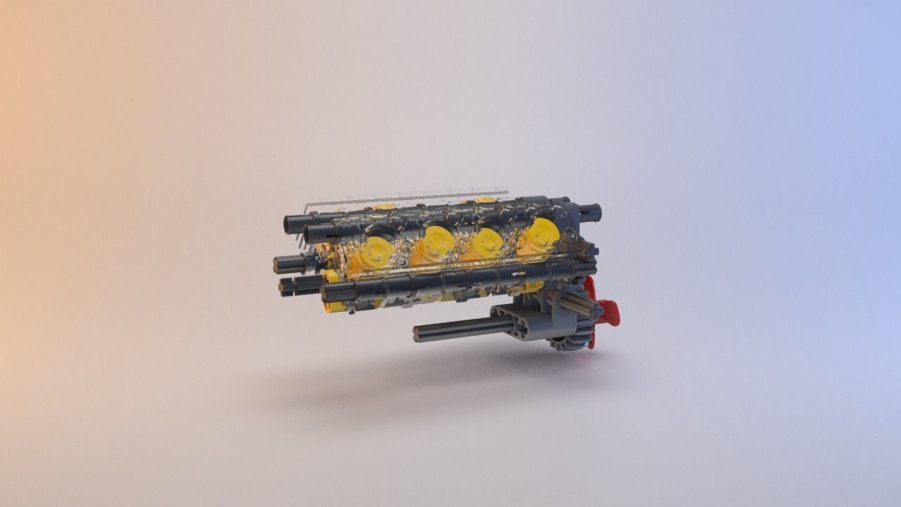 Lego - V8 Engine Low-poly 3D model_20