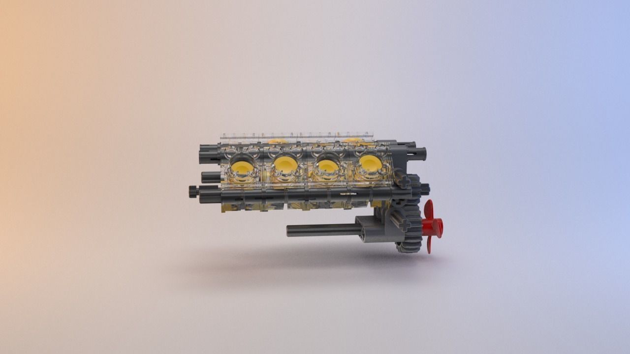 Lego - V8 Engine Low-poly 3D model_18