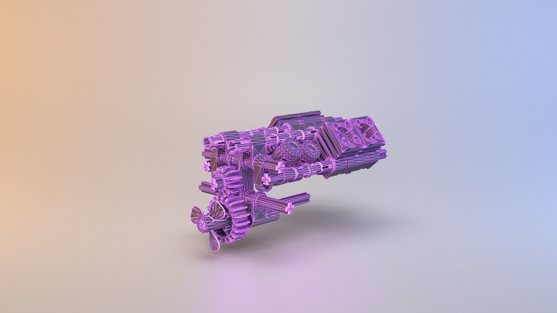 Lego - V8 Engine Low-poly 3D model_1