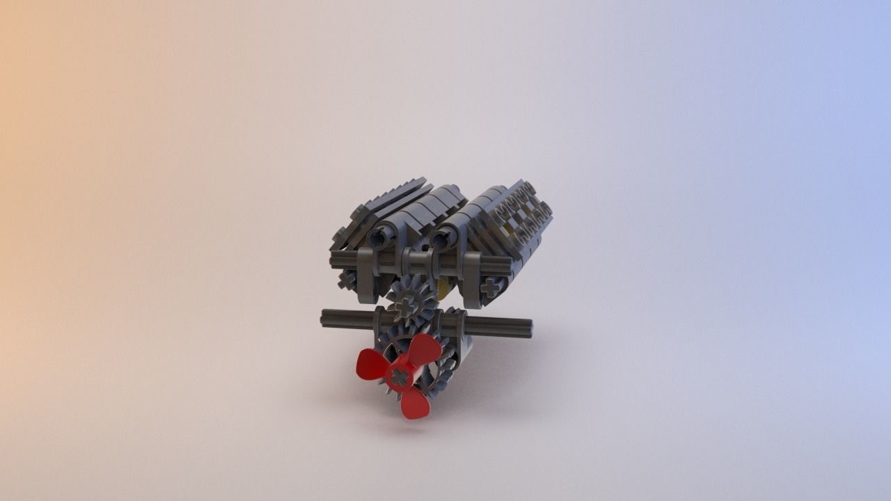Lego - V8 Engine Low-poly 3D model_9