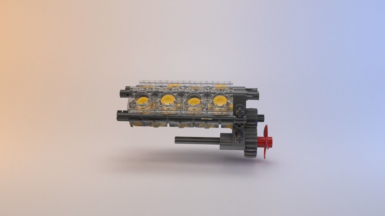 Lego - V8 Engine Low-poly 3D model_17
