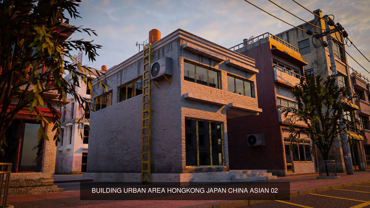 BUILDING URBAN AREA HONGKONG JAPAN CHINA ASIAN PACK 3D Model Collection_3
