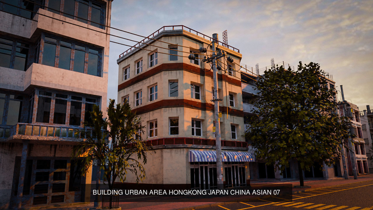BUILDING URBAN AREA HONGKONG JAPAN CHINA ASIAN PACK 3D Model Collection_8
