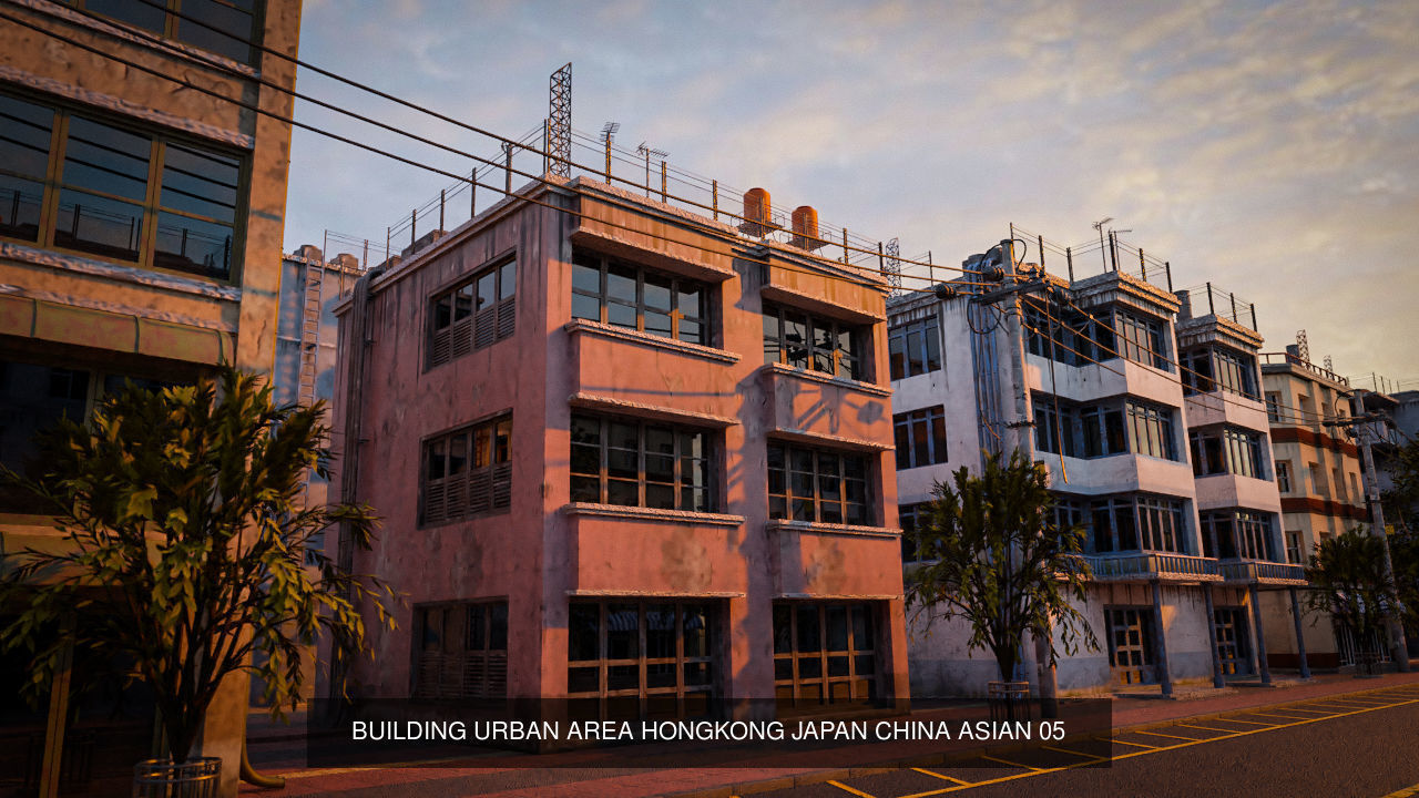 BUILDING URBAN AREA HONGKONG JAPAN CHINA ASIAN PACK 3D Model Collection_6
