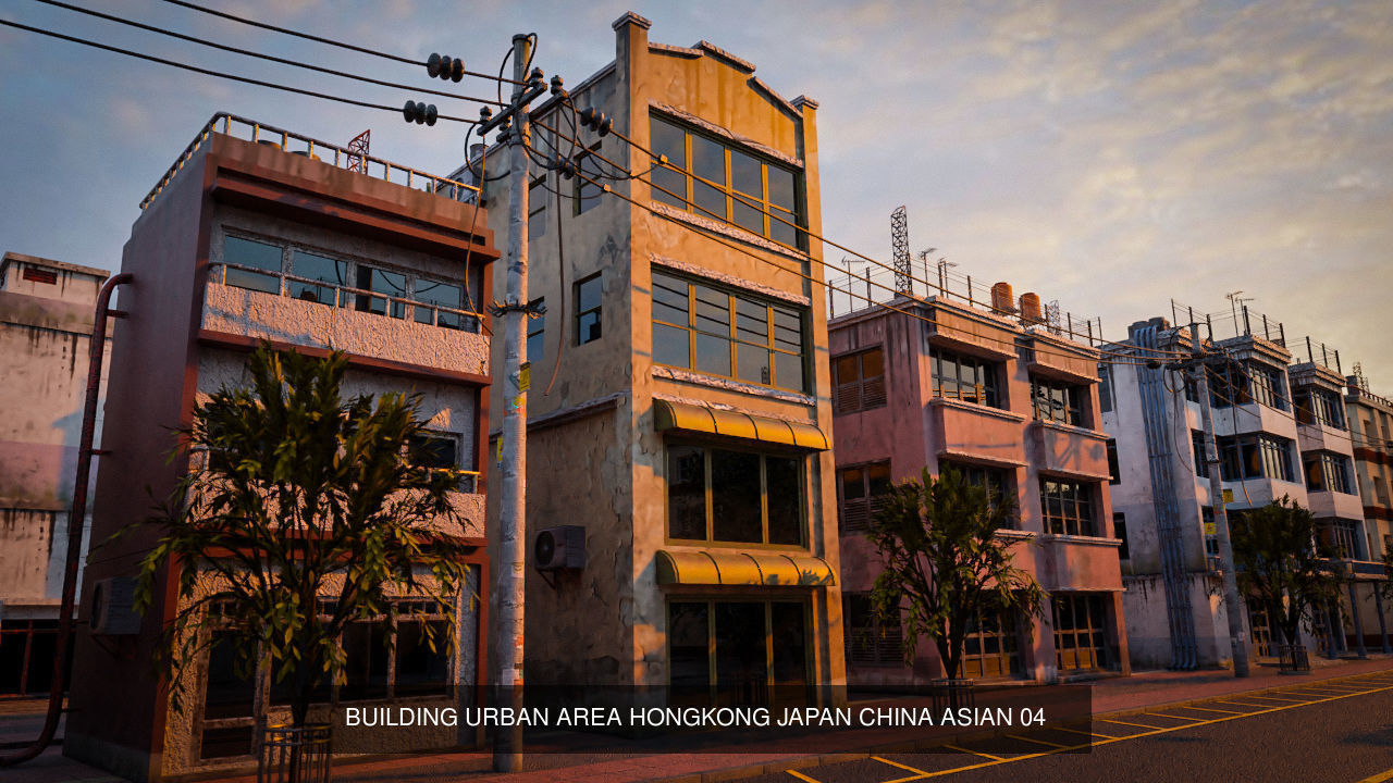 BUILDING URBAN AREA HONGKONG JAPAN CHINA ASIAN PACK 3D Model Collection_5