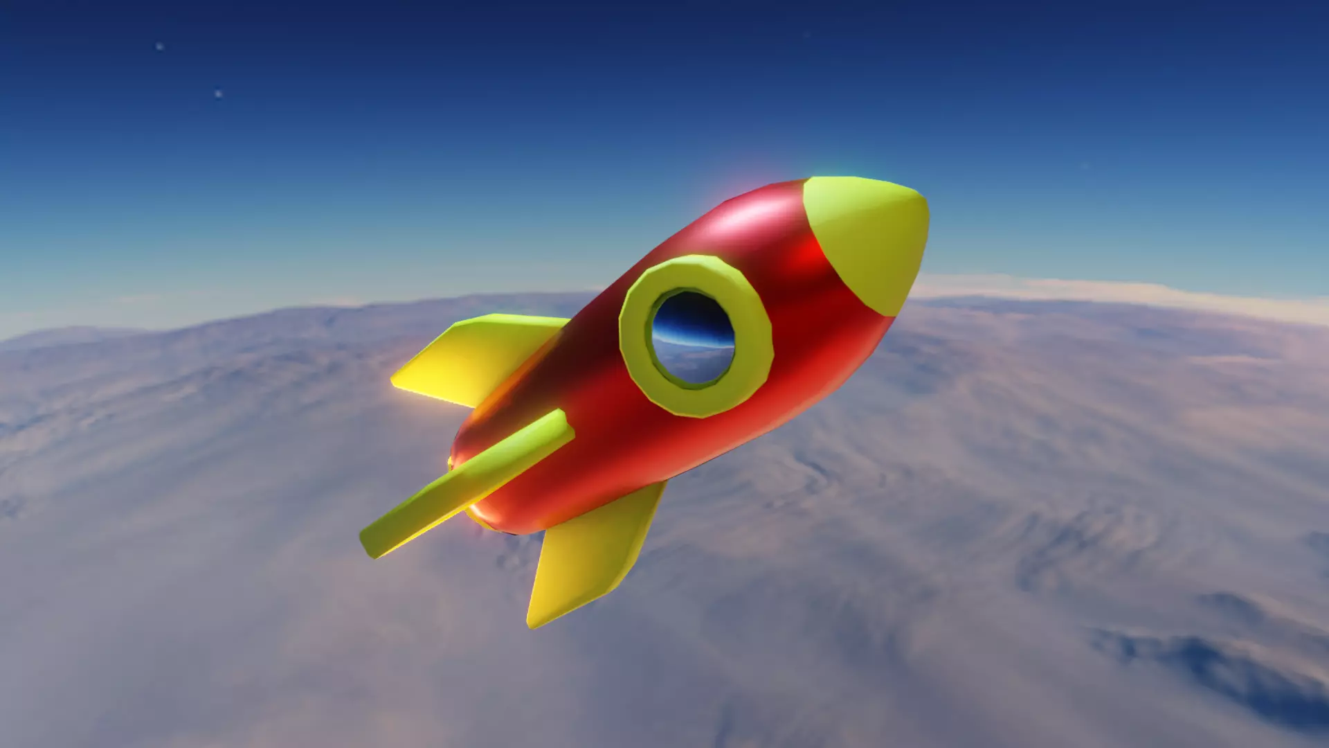 Lowpoly Rocket Free low-poly 3D model