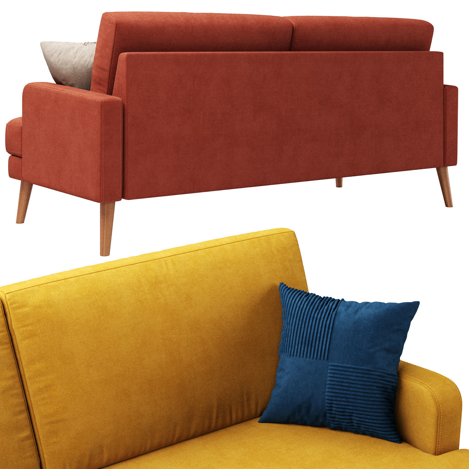 Hevit sofa 3D model_1