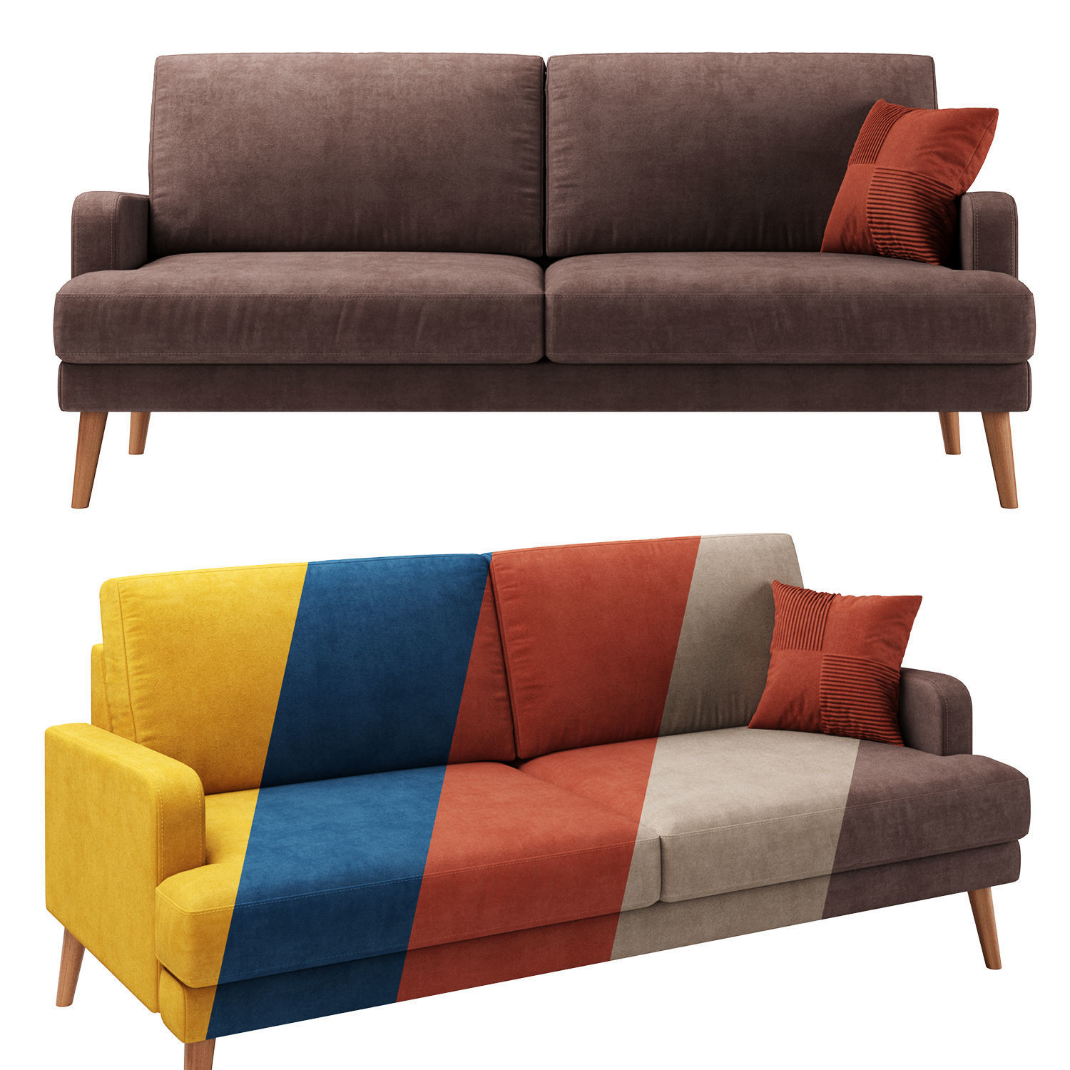 Hevit sofa 3D model_0