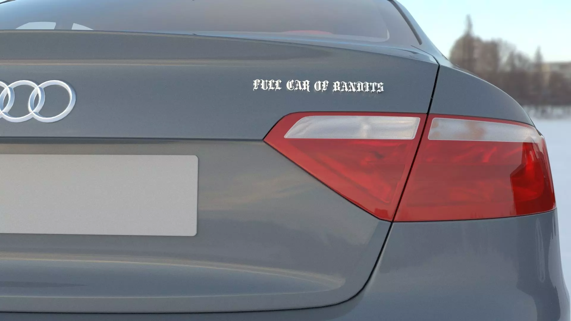 Car emblem Full car of bandits 3D print model