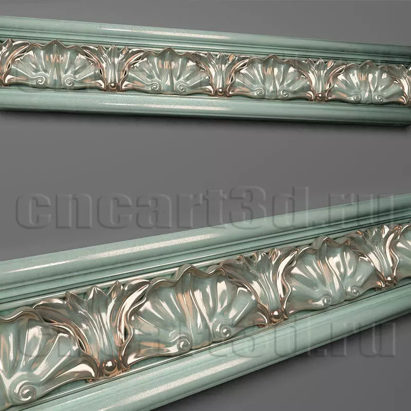 Baguete-04 two decorative moldings silver 3D print model