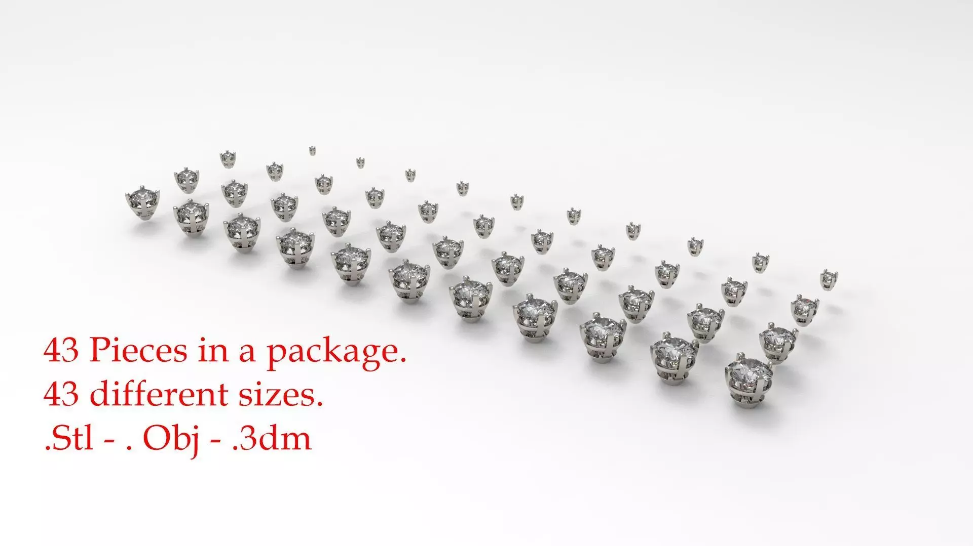 Jewelry Prong Head Set Package 002 3D print model_0