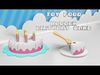 Toy Food - Wooden Birthday Cake - Playset for Children Low-poly 3D model_1