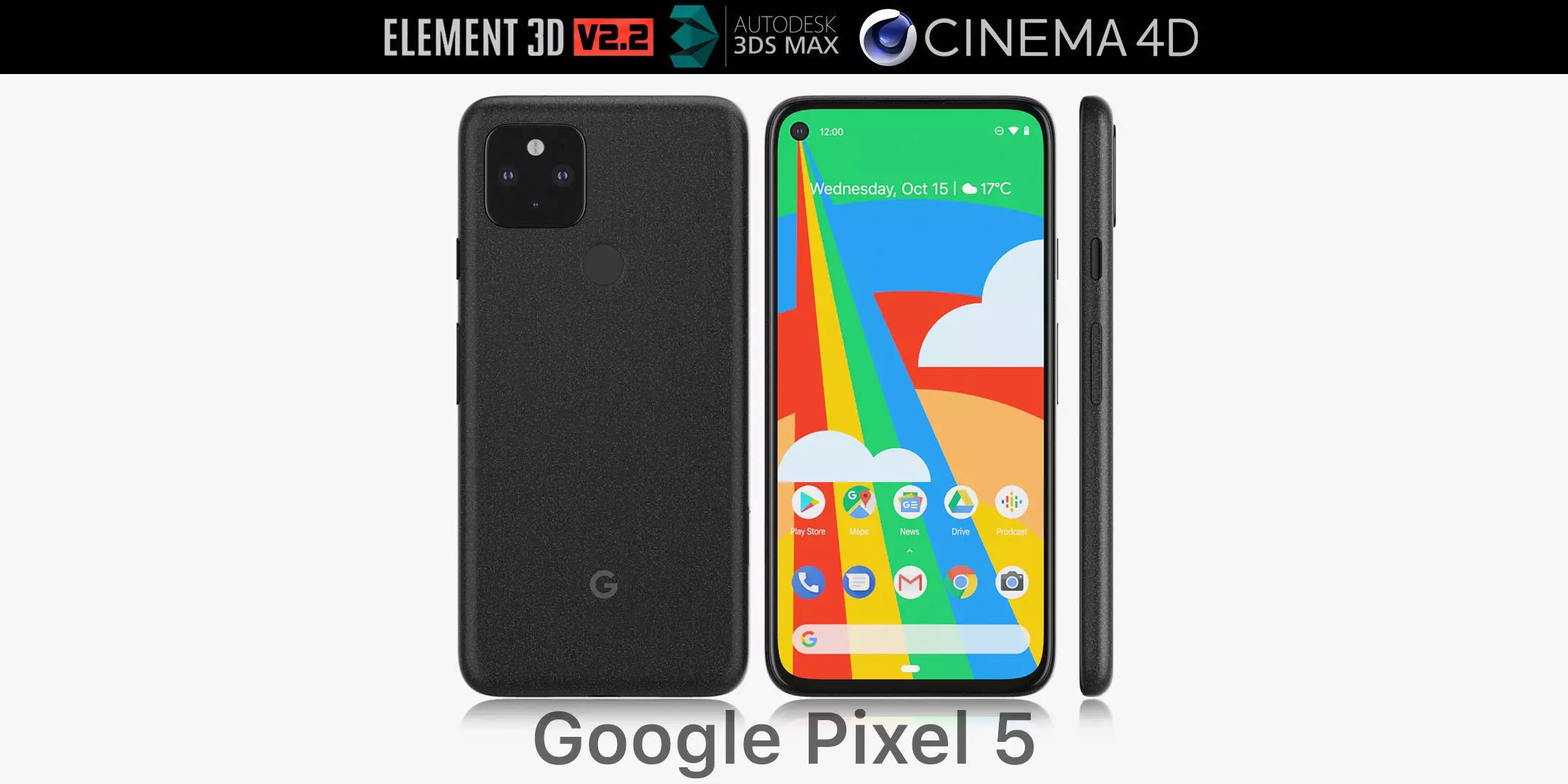 Google Pixel 5 3D model_0